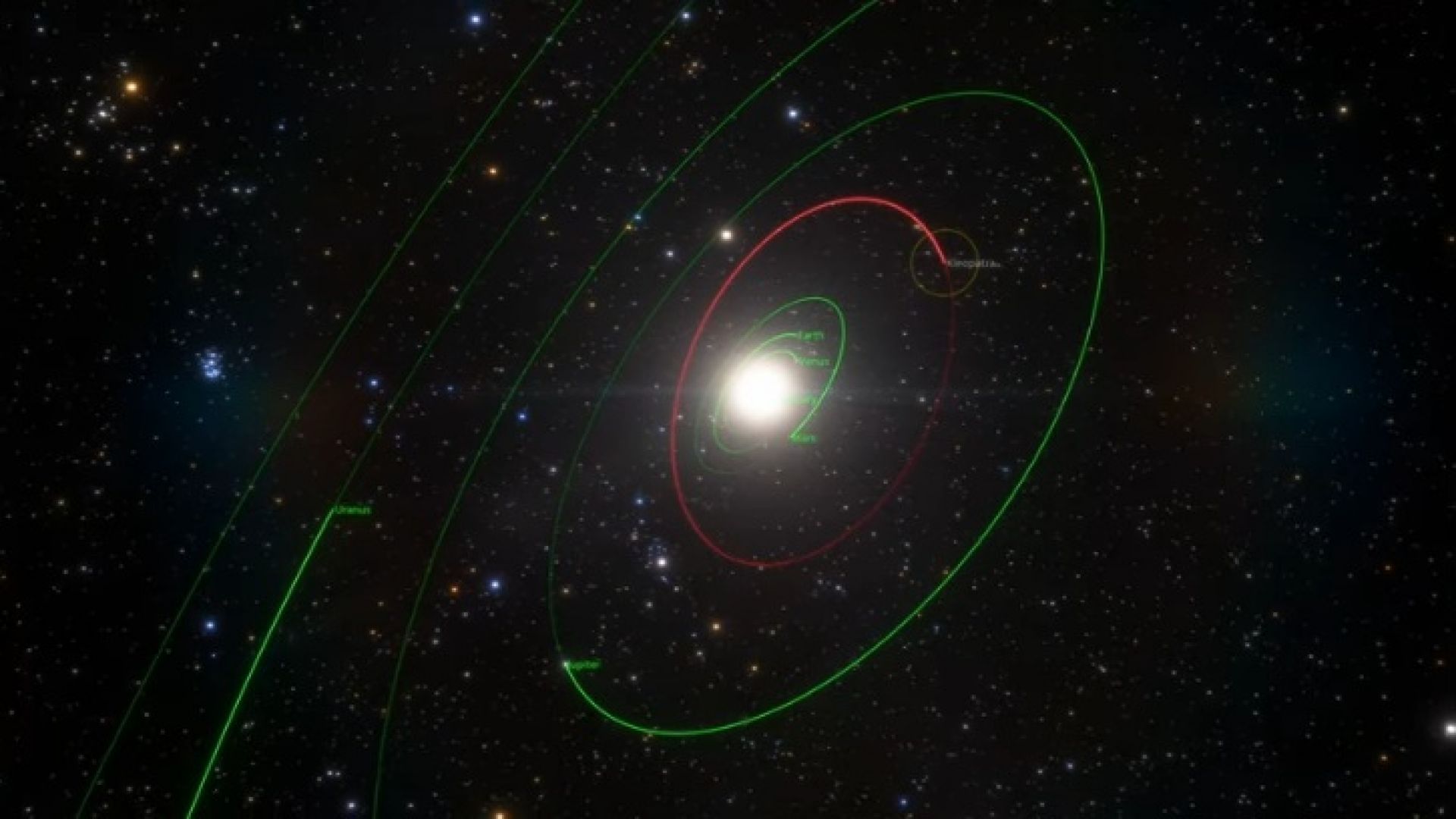 Астрономи заснеха Клеопатра - уникалния астероид, приличащ на кучешки кокал (видео)