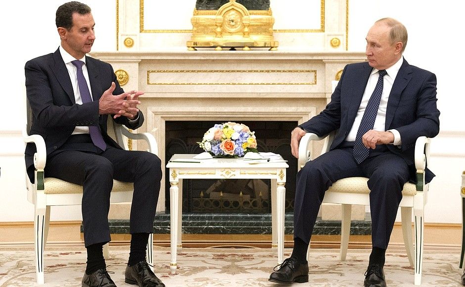 Башар ал Асад и Владимир Путин, 14 септември 2021 г., Кремъл, Москва