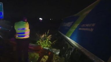 Три ТИР а се удариха на АМ Тракия тази нощ в