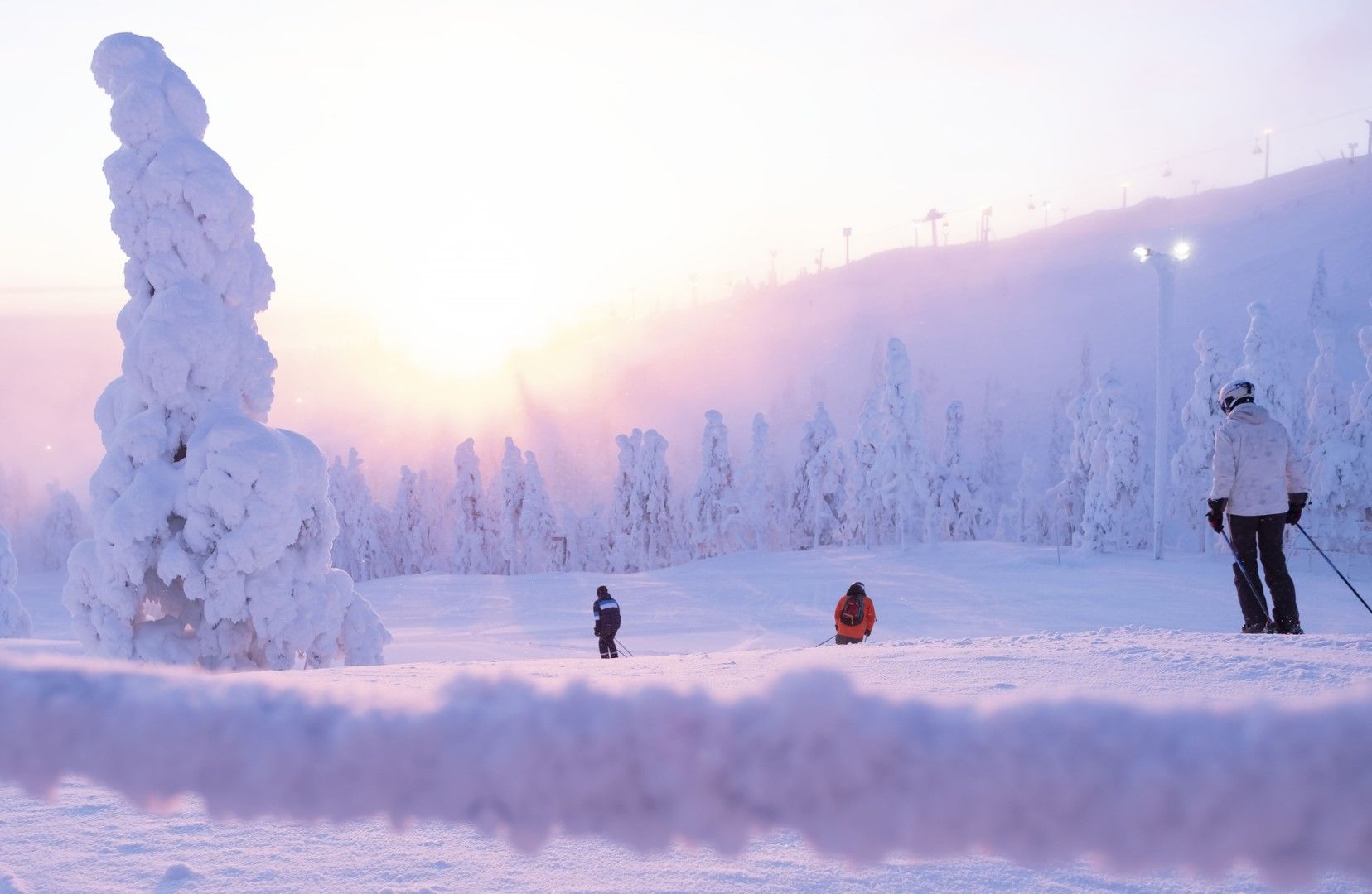 Финландският ски курорт Рука предлага много възможности за кроскънтри ски