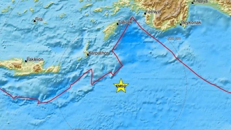 6.1 on the Richter scale hit the Greek island of Karpathos (video)