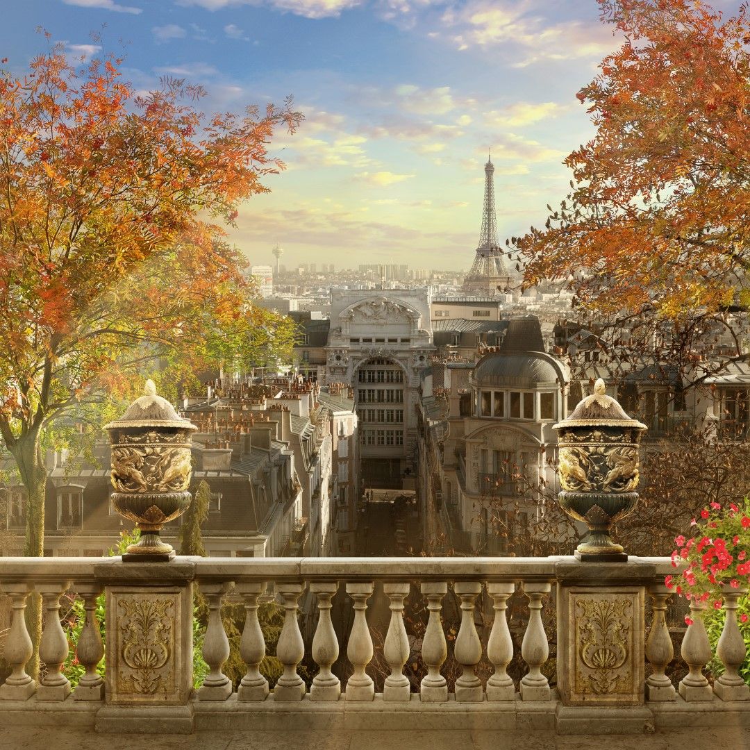 Панорама към Париж от хълма Монмартър
