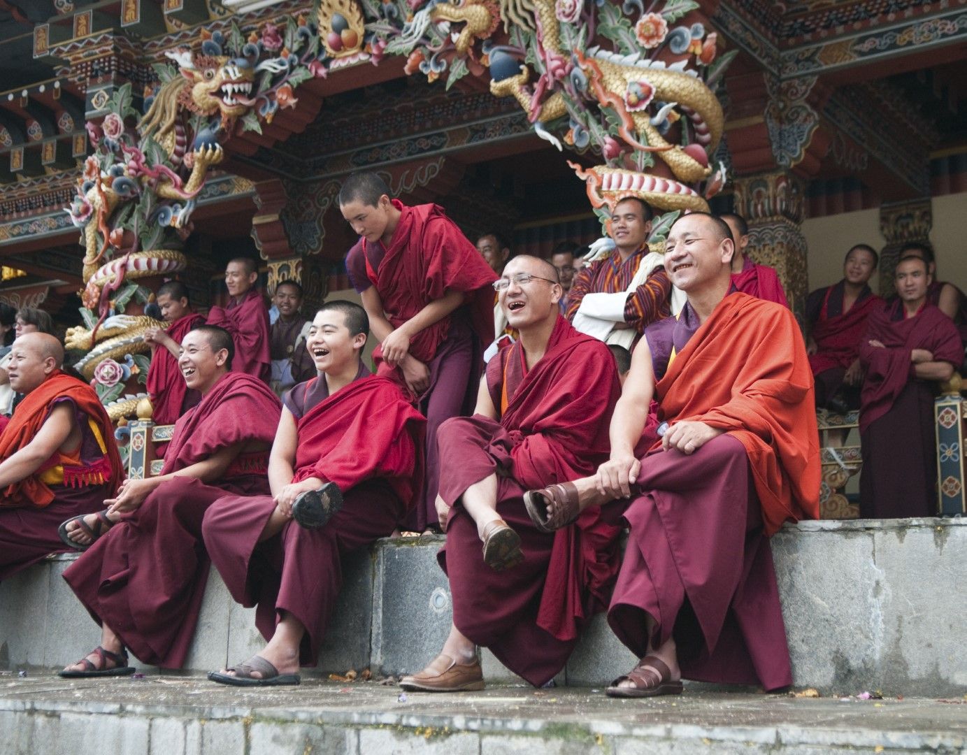Смехът е на всички лица в Бутан