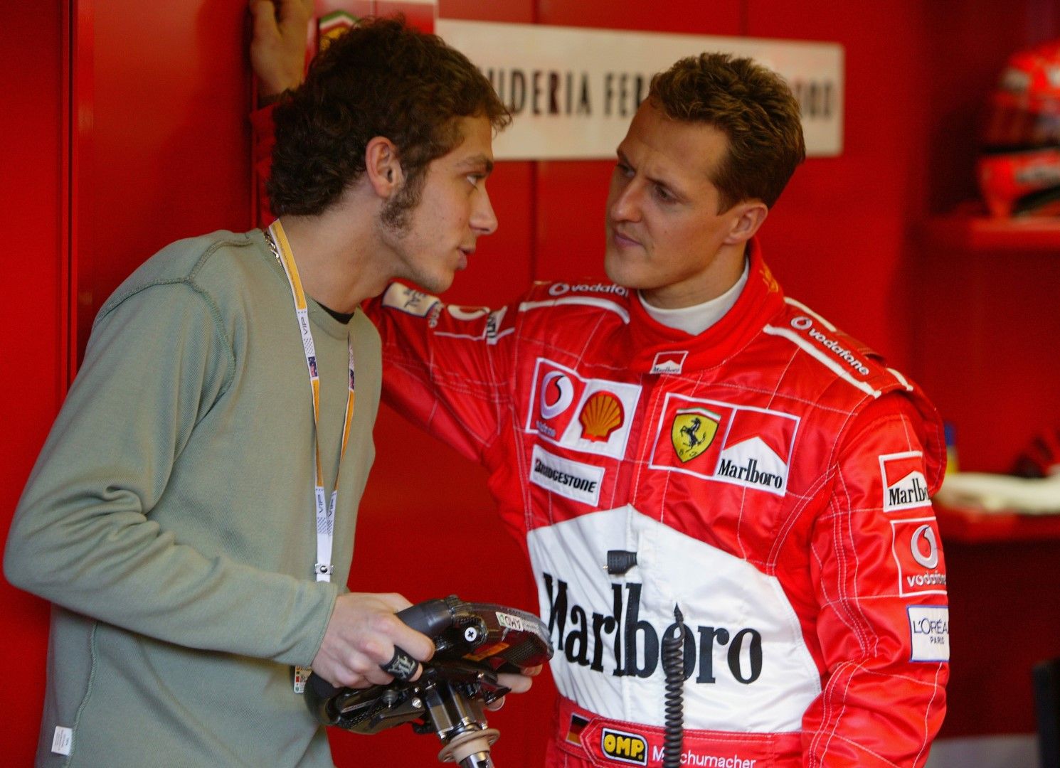 С Михаел Шумахер, с когото станаха приятели около престоя на германската легенда в тима на "Ферари"