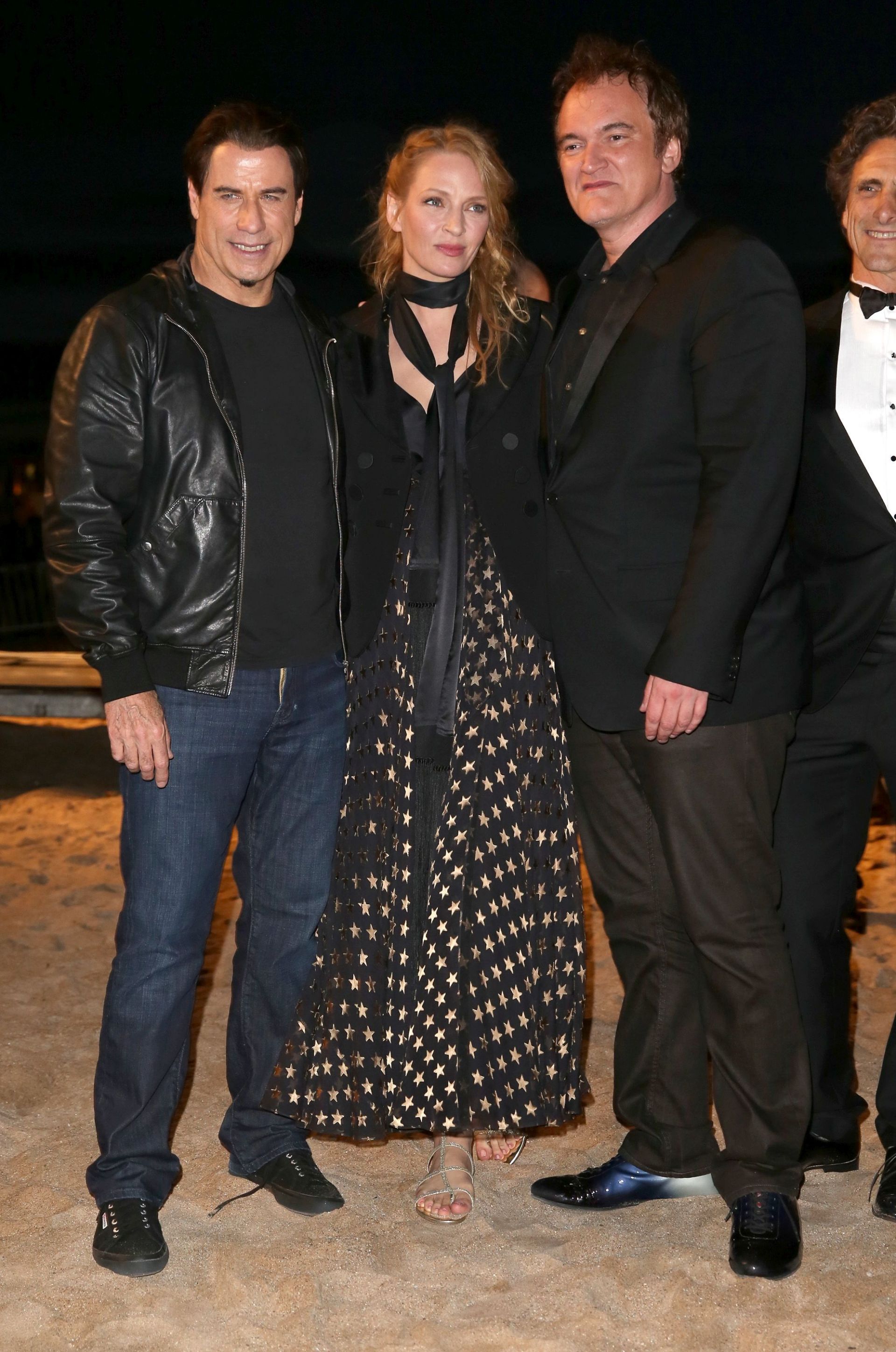 Джон Траволта и Ума Търман, звездите от "Криминале" с Тарантино в Кан през 2014 година