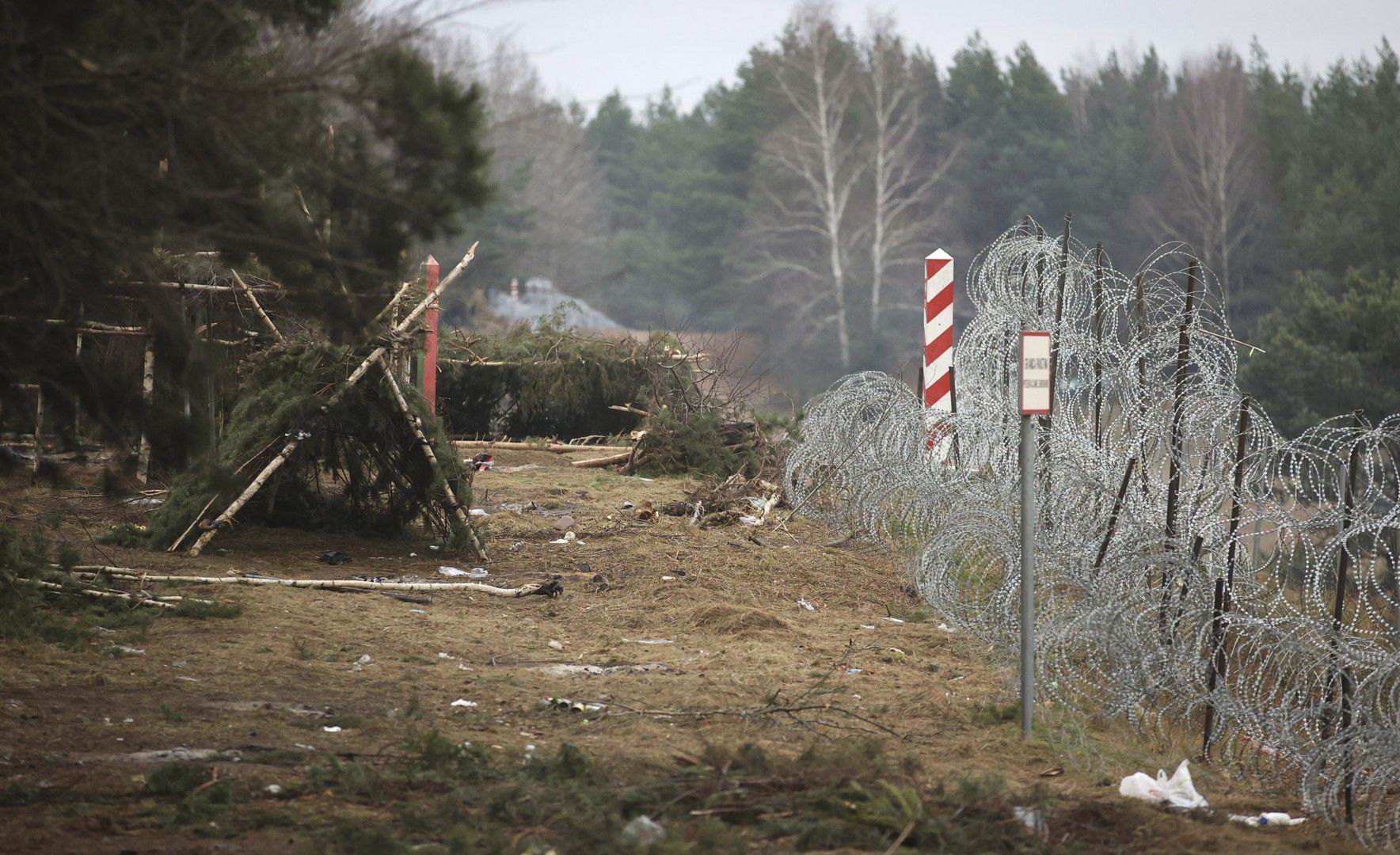 Опразнен лагер за мигранти на беларуско-полската граница