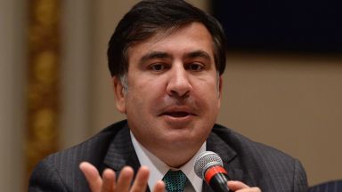Бившият президент на Грузия Михаил Саакашвили който присъства на съдебния