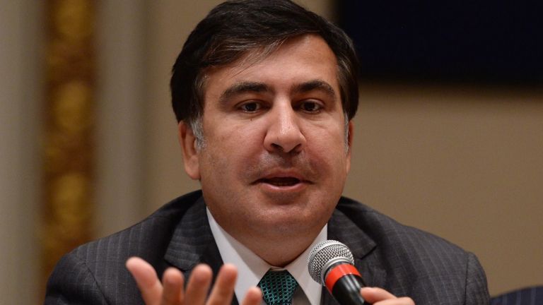 Бившият президент на Грузия Михаил Саакашвили, който присъства на съдебния