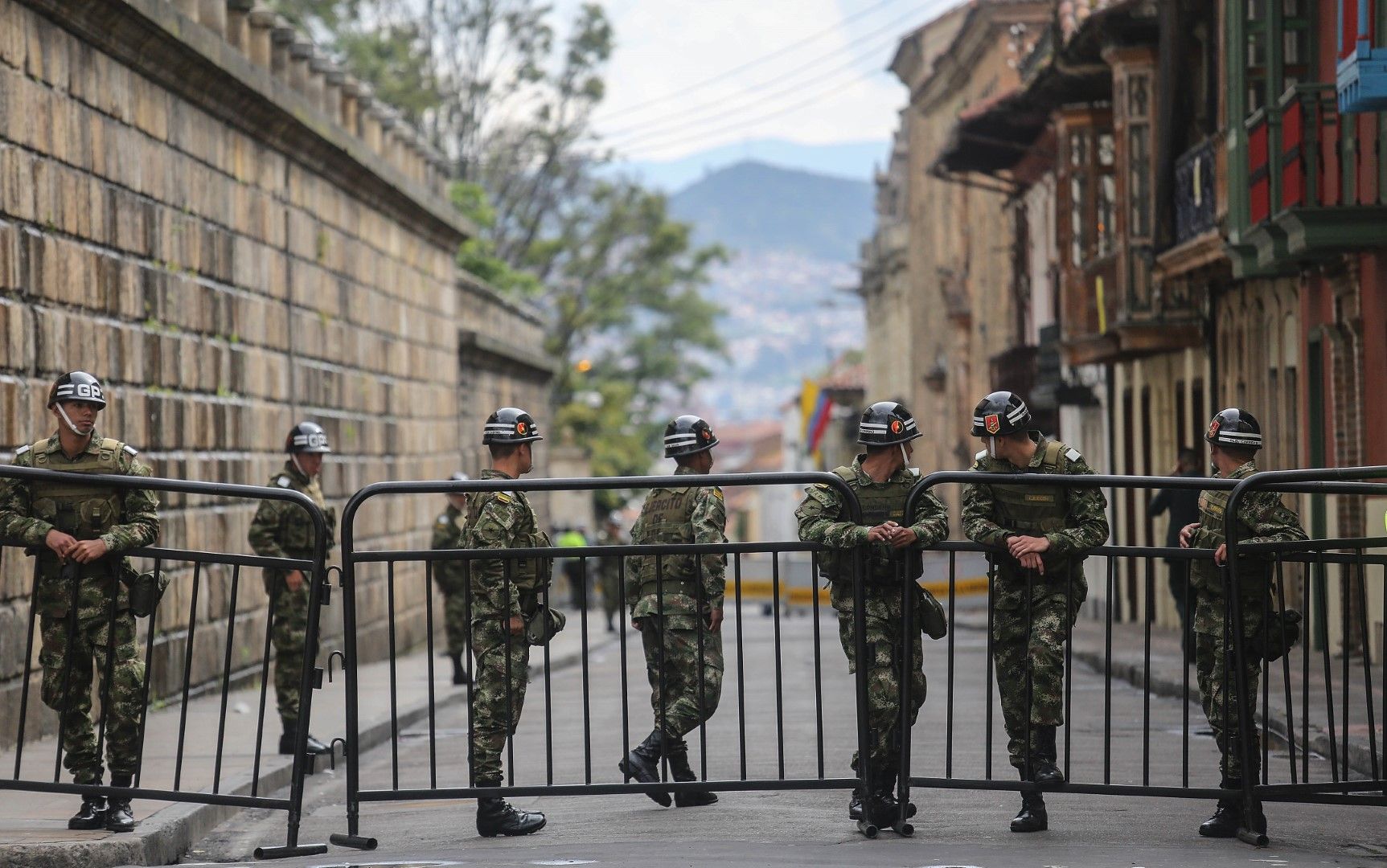 Колумбийската президентска гвардия след обявяване на примирието с бунтовниците от Фарк, Богота, 2 октомври, 201 г. 