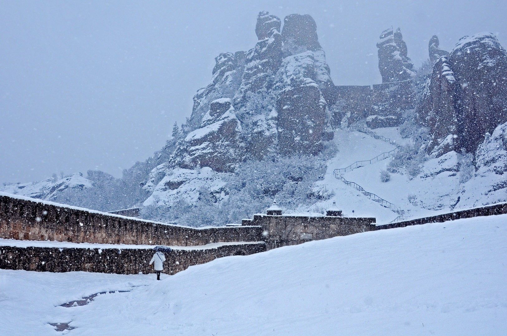 Белоградчишките скали през зимата