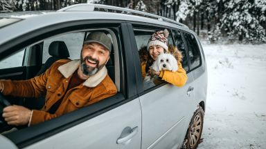 What should you have in the car on a long trip in the winter?