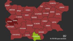 И Перник влезе в тъмночервената COVID зона с над 500 заразени на 100 000 души население