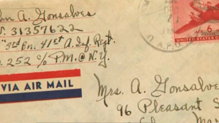 Писмо, изпратено от американски войник в Германия до майка му