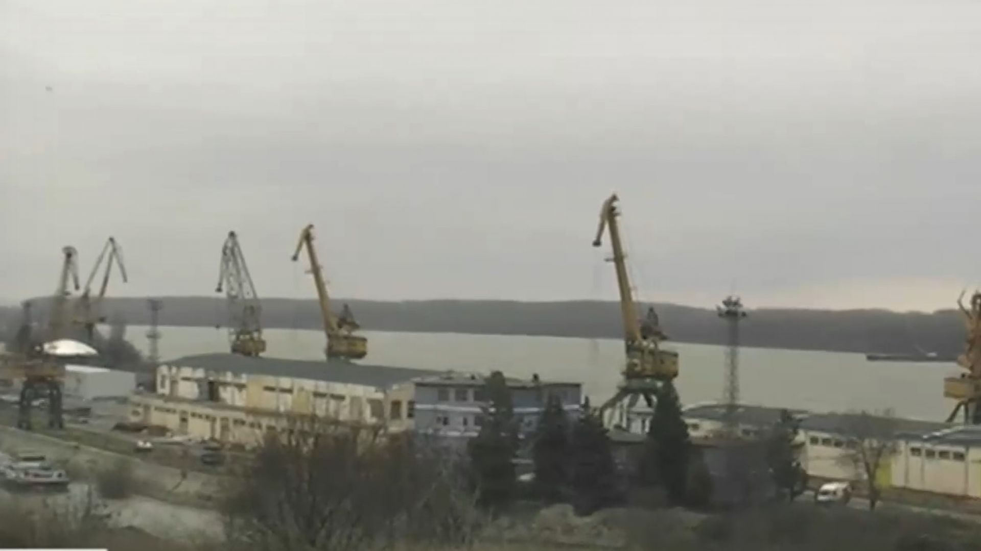  Силен вятър изкорени дървета в Русе, спря товарните кранове на Дунав