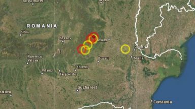 Три земетресения са регистрирани в Румъния през изминалата нощ в