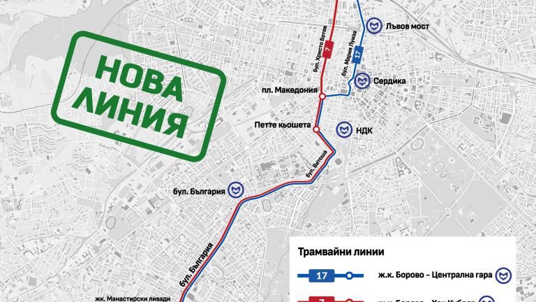 Градските активисти от Спаси София предлагат пускане на нова трамвайна