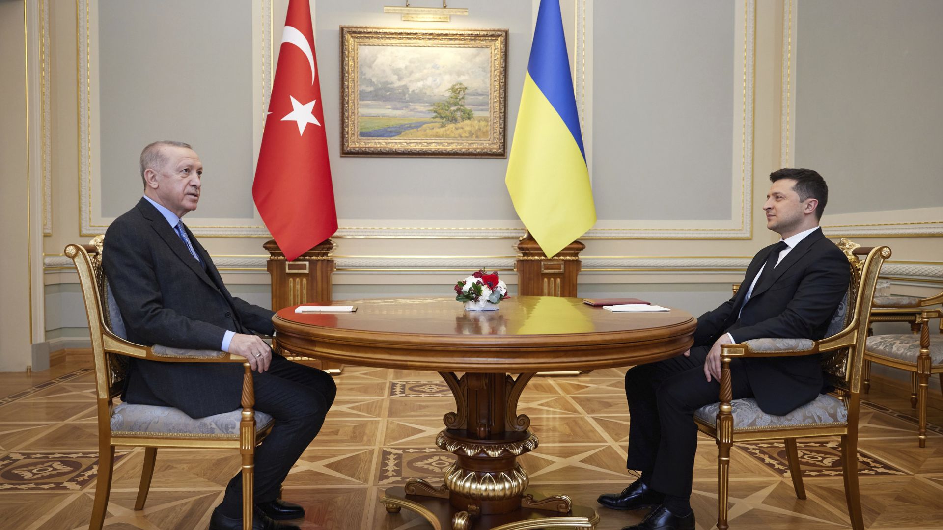 Ердоган и Зеленски по време на срещата им на 4 февруари 2022 г.