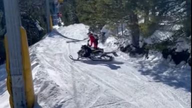 Продължава издирването на нарушителя който навлезе с моторна шейна в