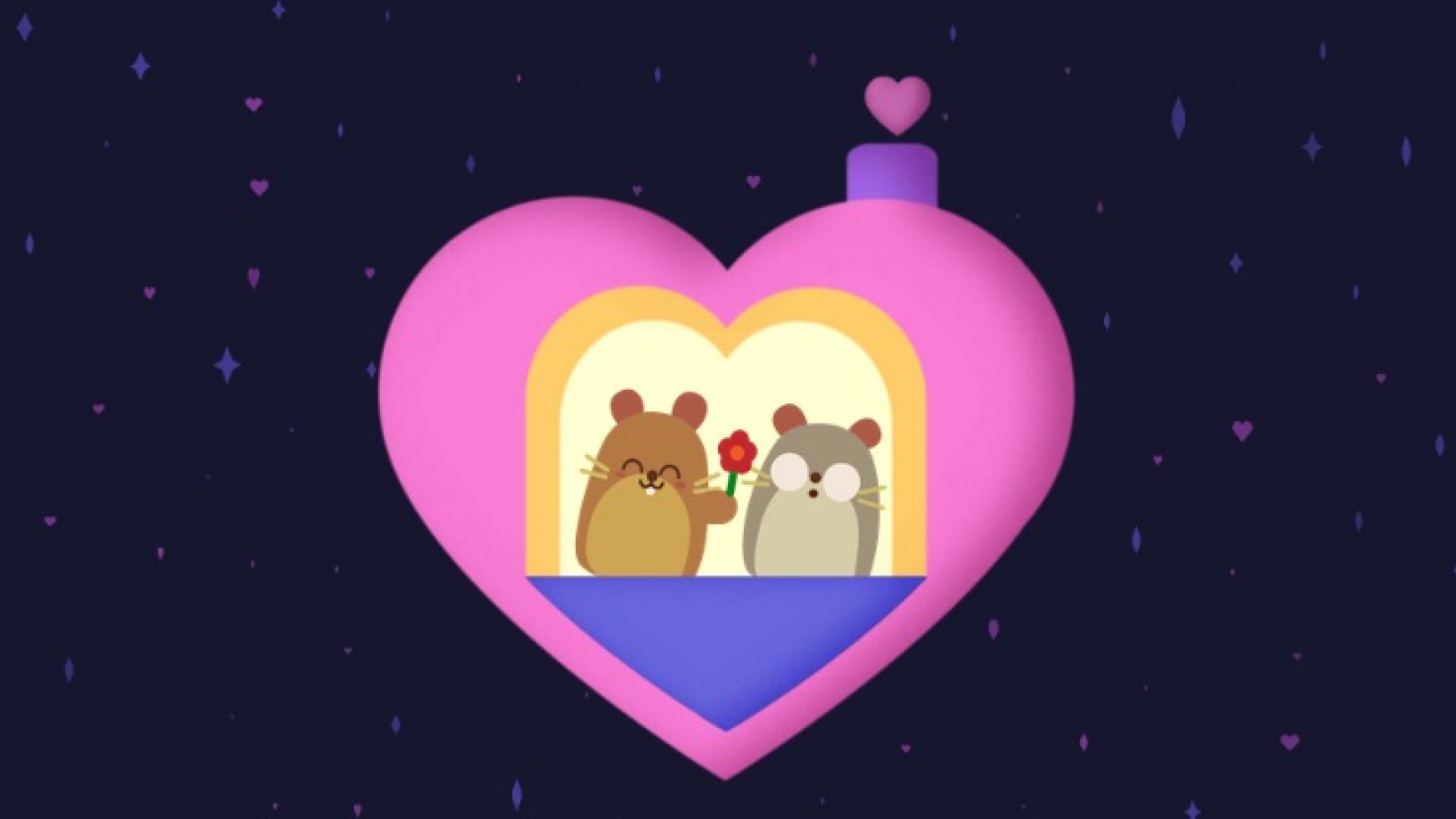 Можете да помогнете на два влюбени хамстера да се съберат отново с дудъла на Google за Деня на влюбените
