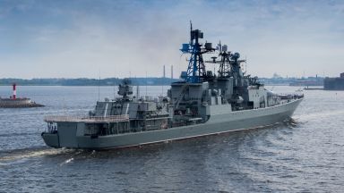 Около 20 бойни кораба от руската Каспийска флотилия излезли от