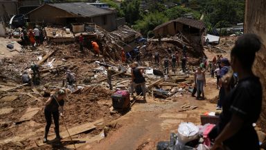 Жертвите на свличане на земни маси в бразилския град Петрополис