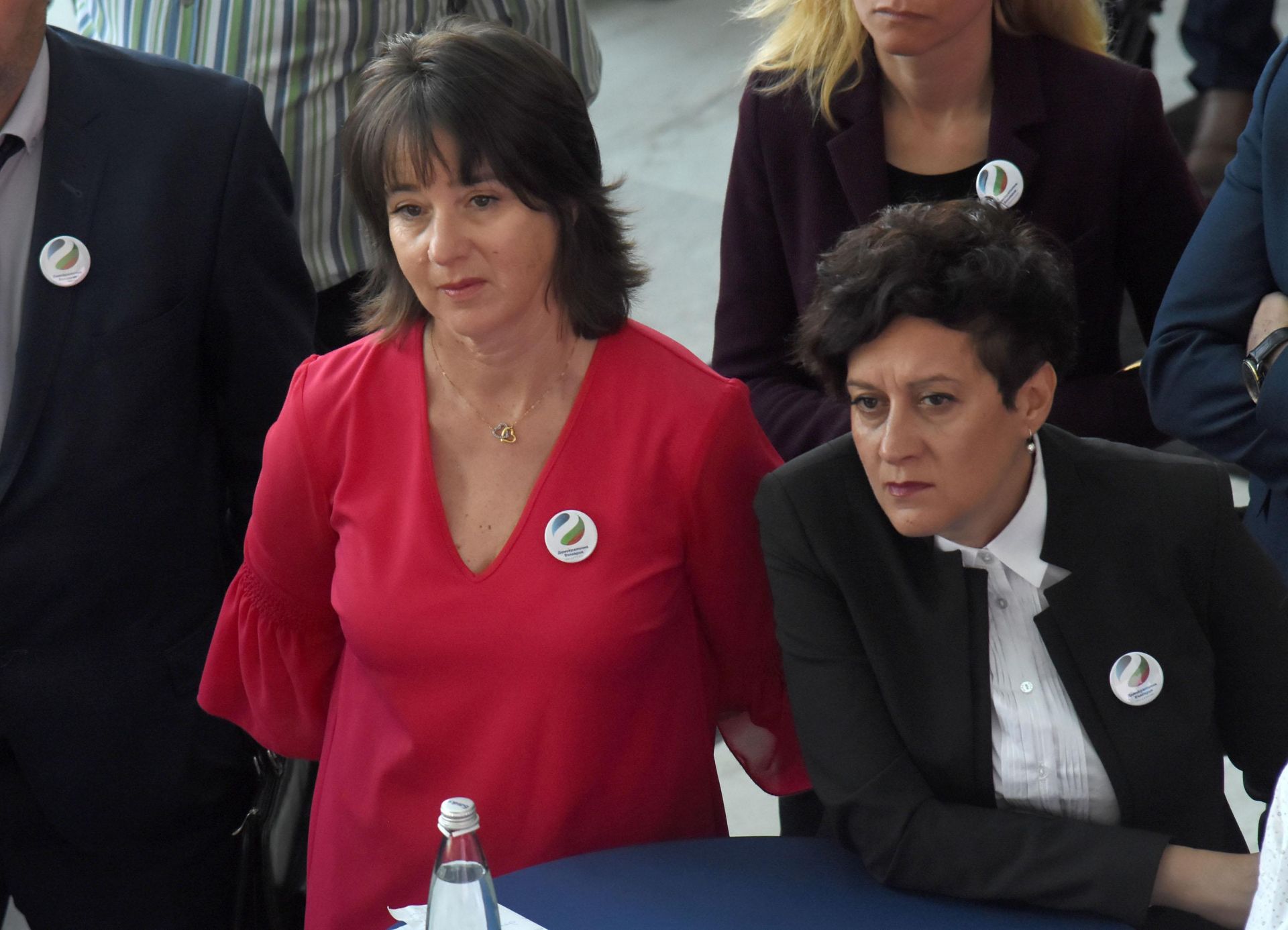 12 април 2018 г. - Мануела Малеева (вляво) с Антоанета Цонева по време на учредяването на коалицията "Демократична България"