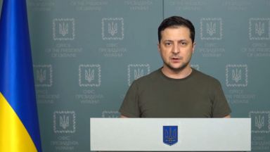 В последната си реч президентът на Украйна Владимир Зеленски обяви
