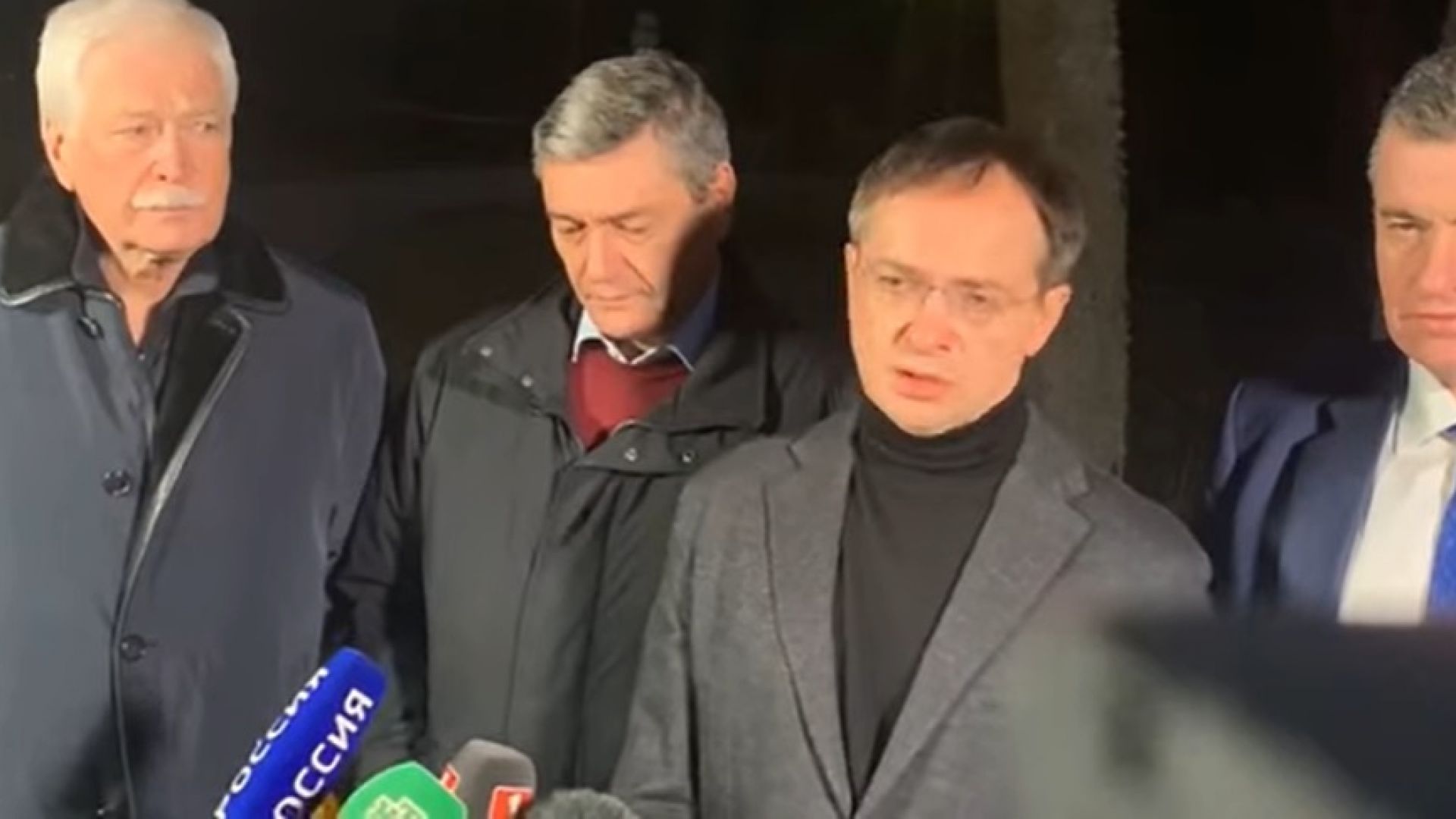 Владимир Медински по време на преговорите на 2 март 2022 г.