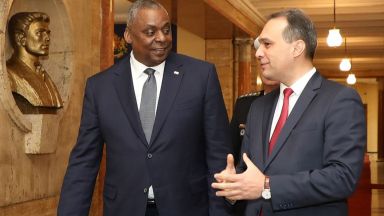 Министрите на отбраната на България и САЩ Драгомир Заков и Лойд