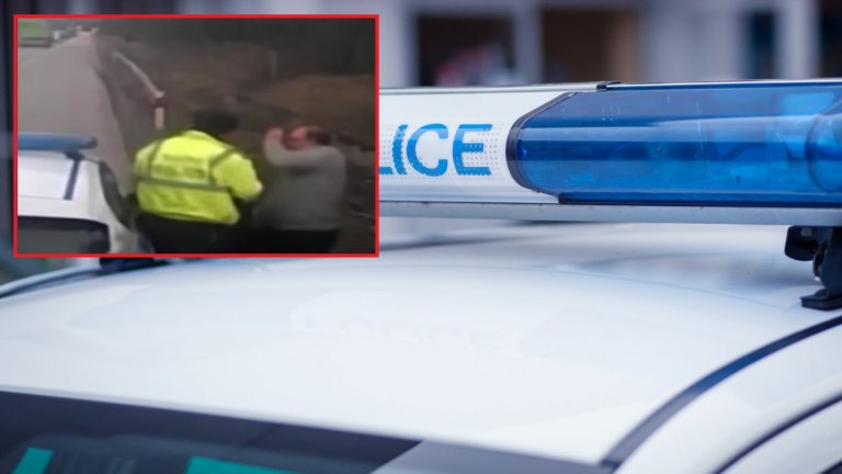 52-годишен турски шофьор на ТИР засне как български полицай му