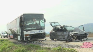 Шофьор загина след удар в автобус край Пазарджик