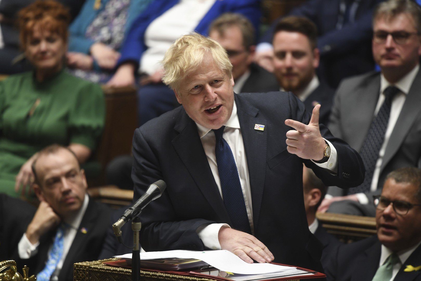 Премиерът на Великобритания Борис Джонсън отговаря на парламентарни въпроси