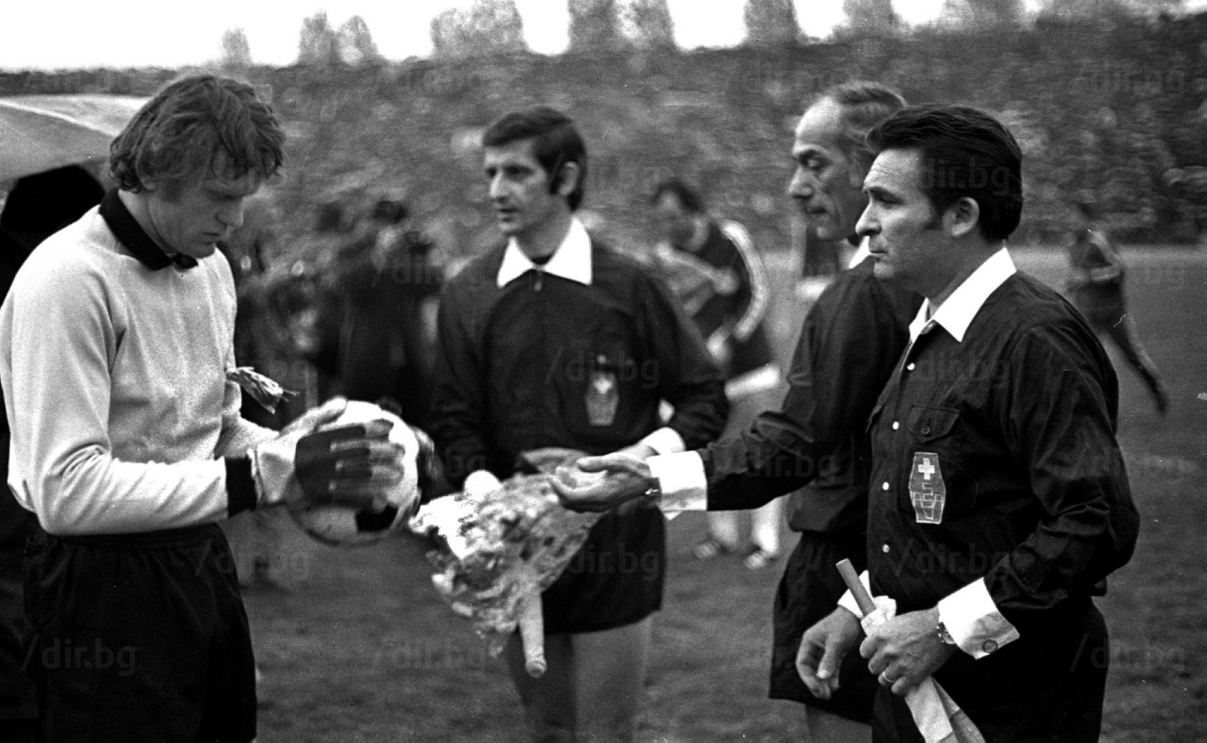 Майер преди мача с България в София през 1975-а