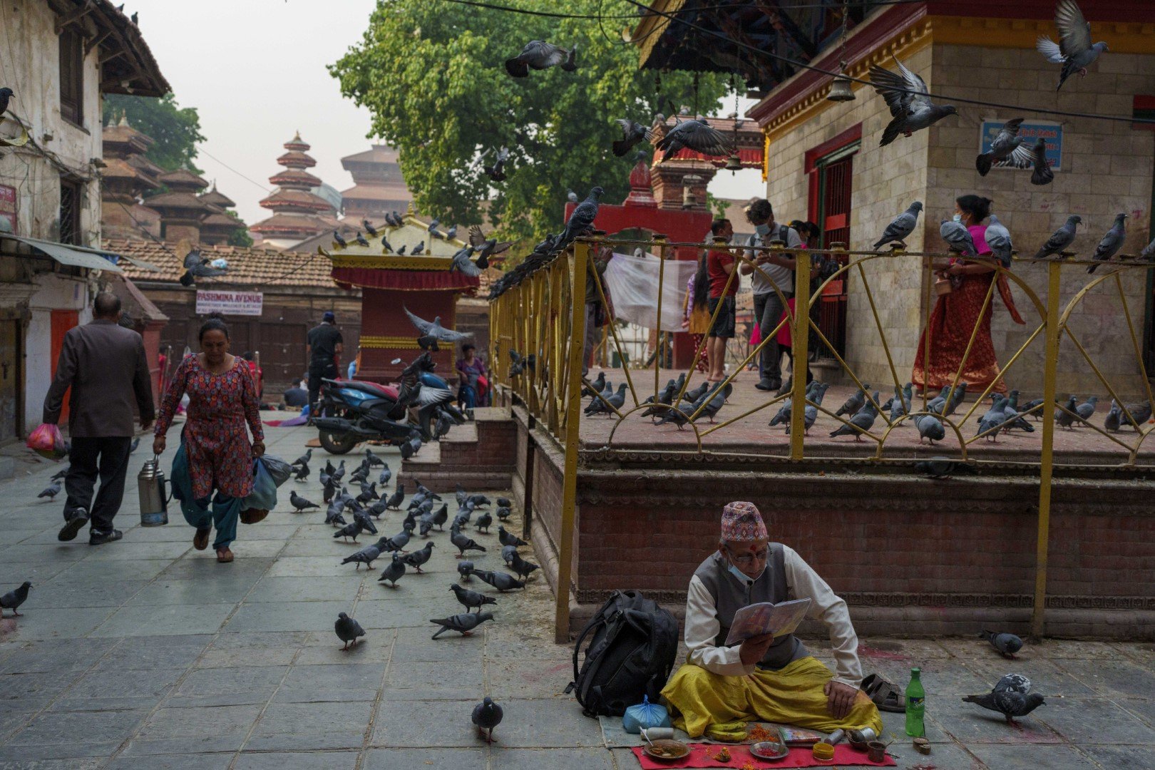 Катманду, столицата на Непал. Броят на туристите рязко спадна по време на пандемията