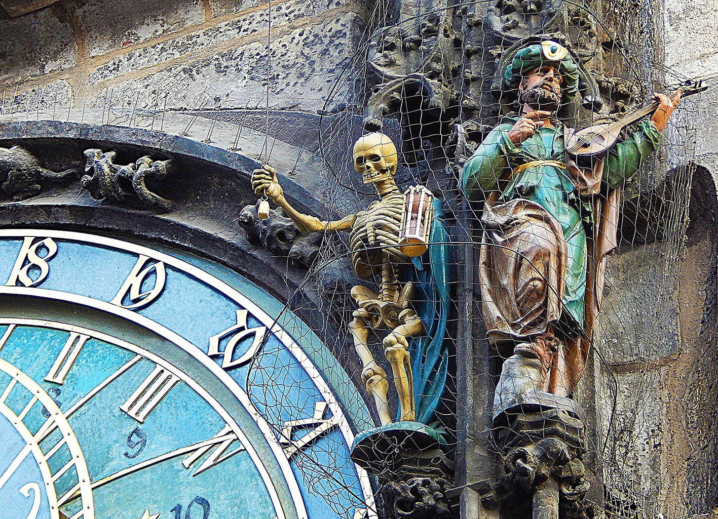 Детайл от Часовниковата кула в Прага