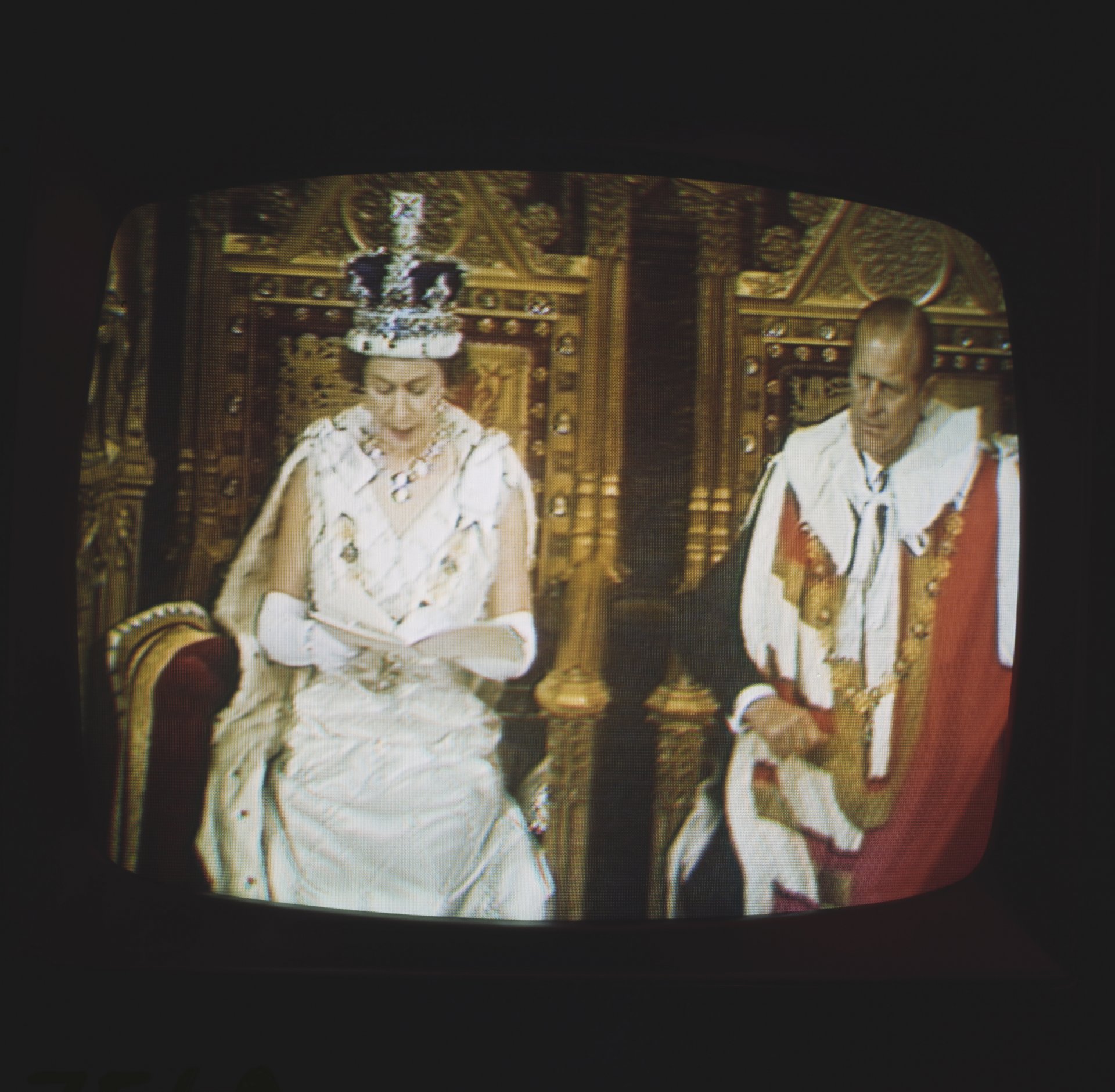 Кралицата открива сесията на парламента през 1970 г.