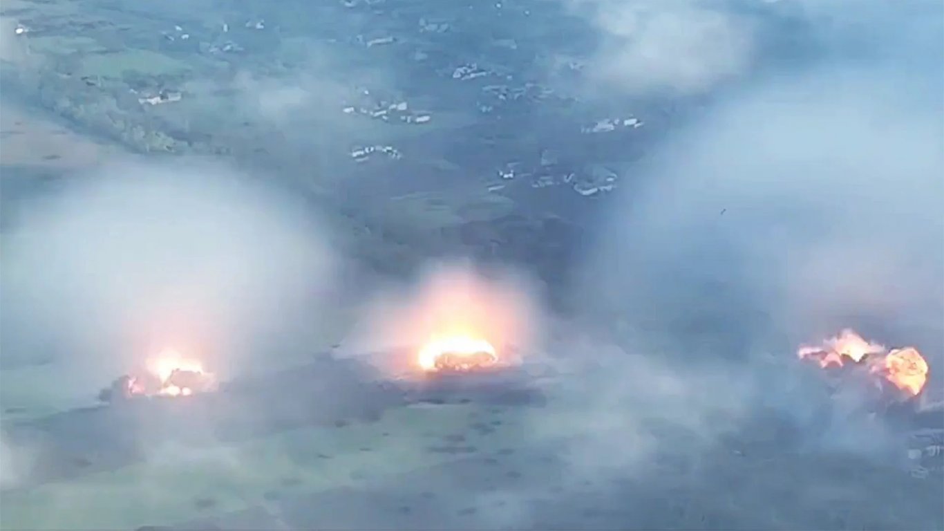Заснеха атака с вакуумни бомби в Украйна (видео)
