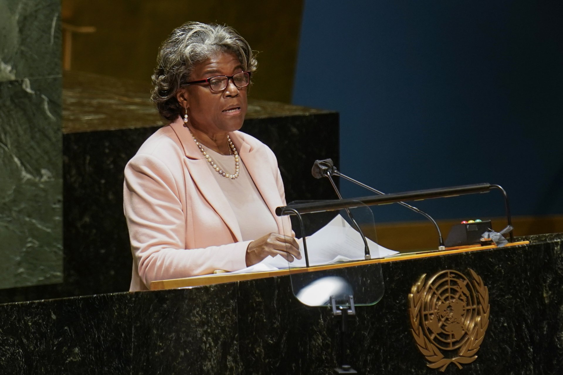 Постоянната представителка на САЩ в ООН Линда Томас-Грийнфийлд