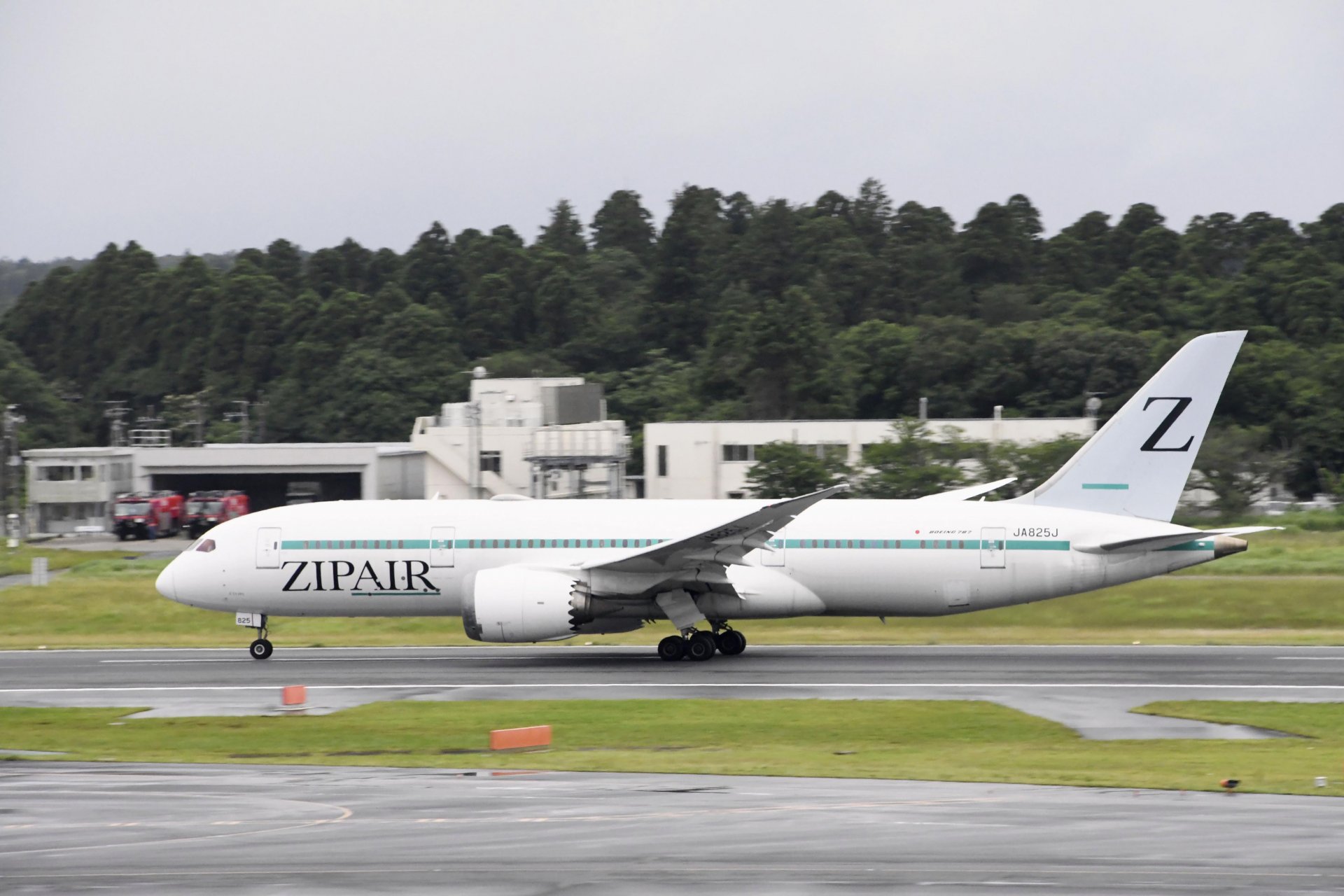 Японският нискотарифен превозвач Zipair на летище Нарита в едноименния град, недалеч от Токио, 15 юни 2022 г.