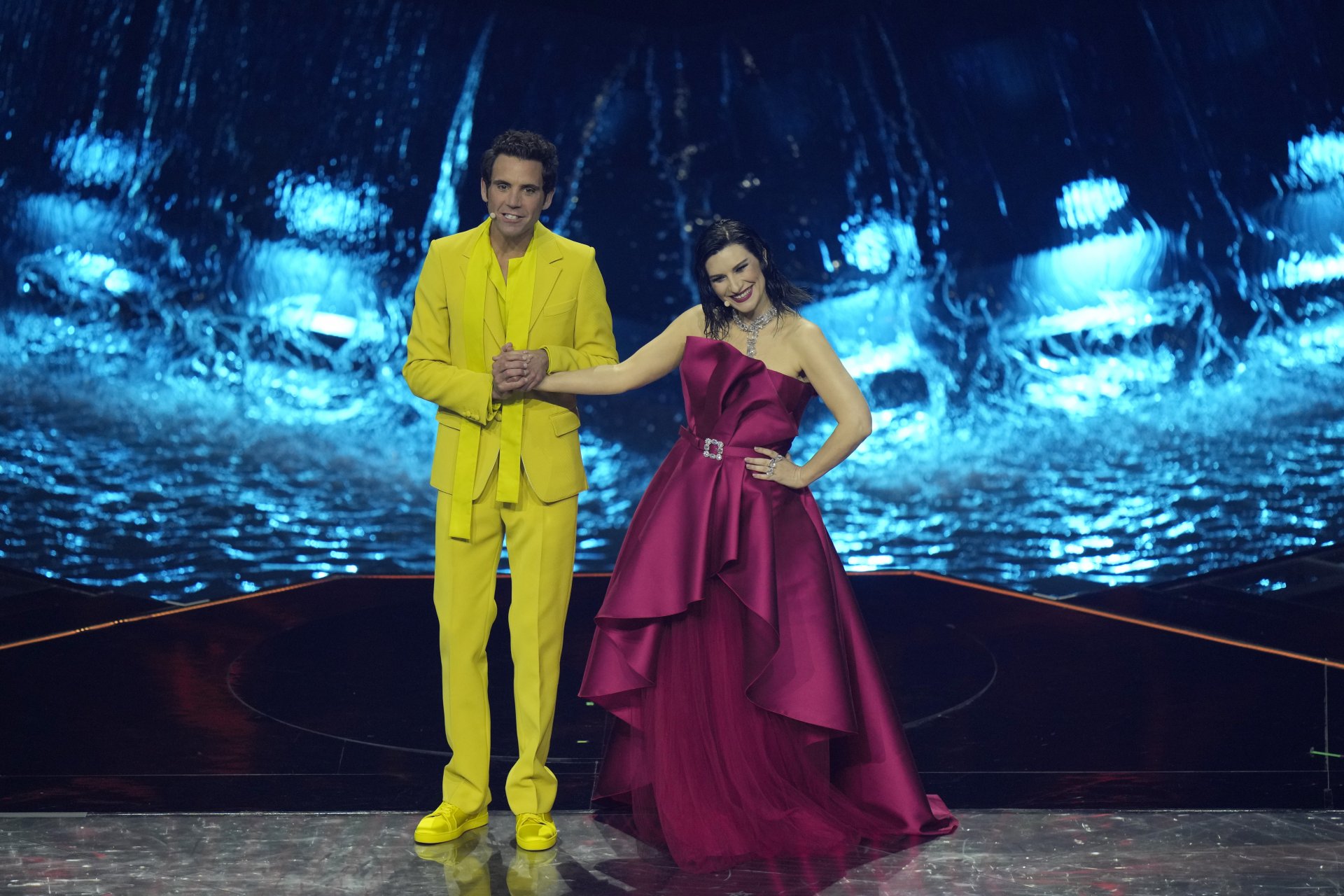 Мика и Лаура Паузини на "Евровизия"