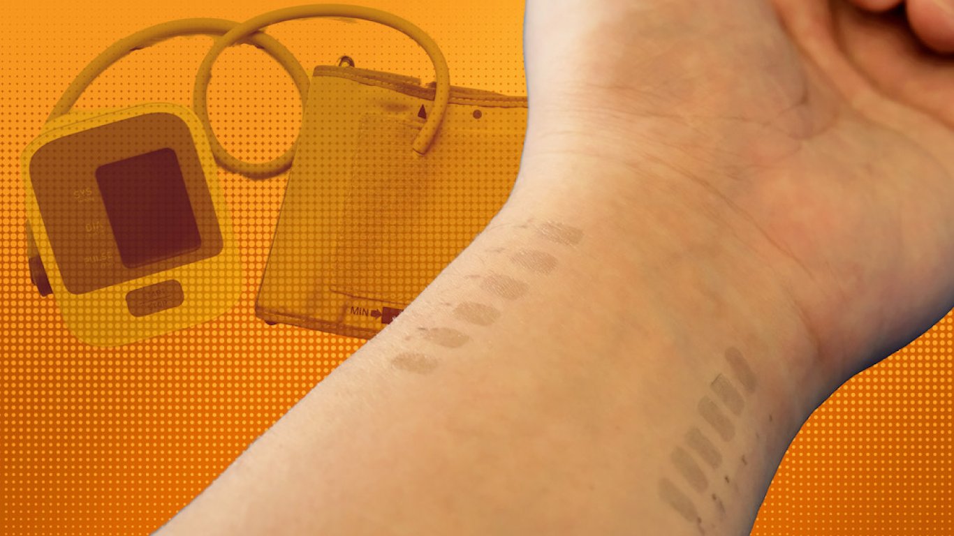 Електронна татуировка измерва кръвното налягане