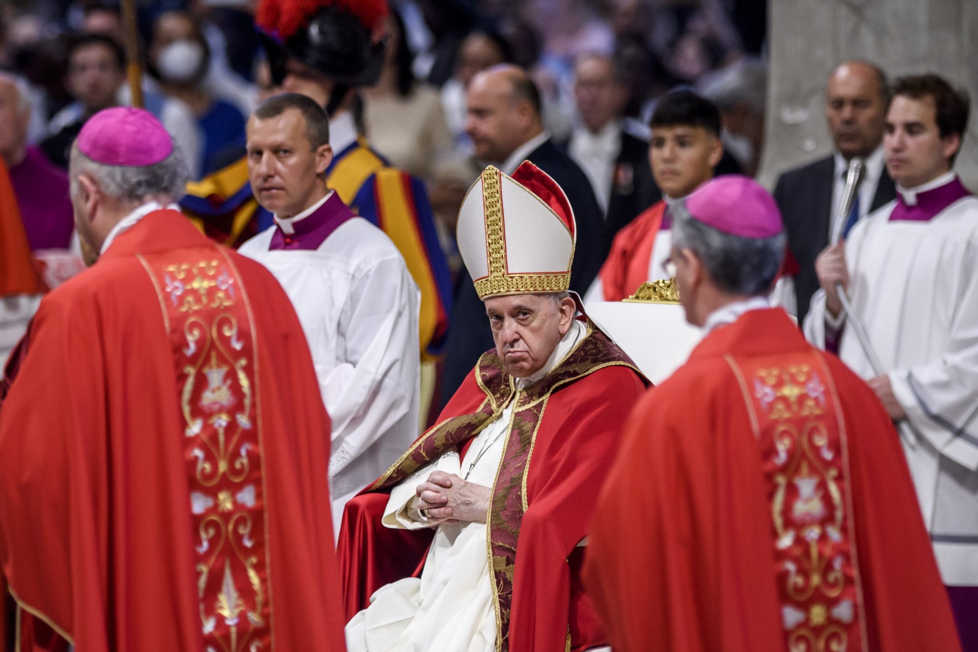 Папа Франциск по време на литургия 