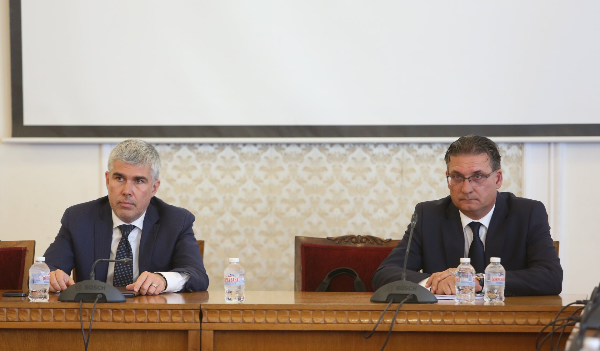 Директорите Владимир Малинов - Булгартрансгаз и Людмил Йоцов - Булгаргаз (дясно) 