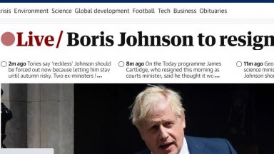 Борис Джонсън подава оставка, ще е премиер само до есента