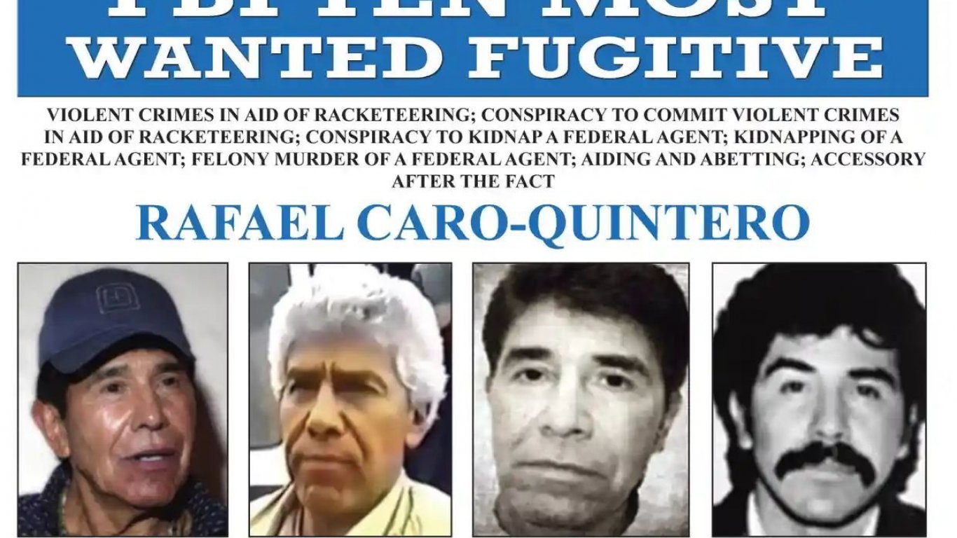 Мексико арестува наркобоса Рафаел Каро Кинтеро - един от списъка с 10-те най-издирвани от ФБР