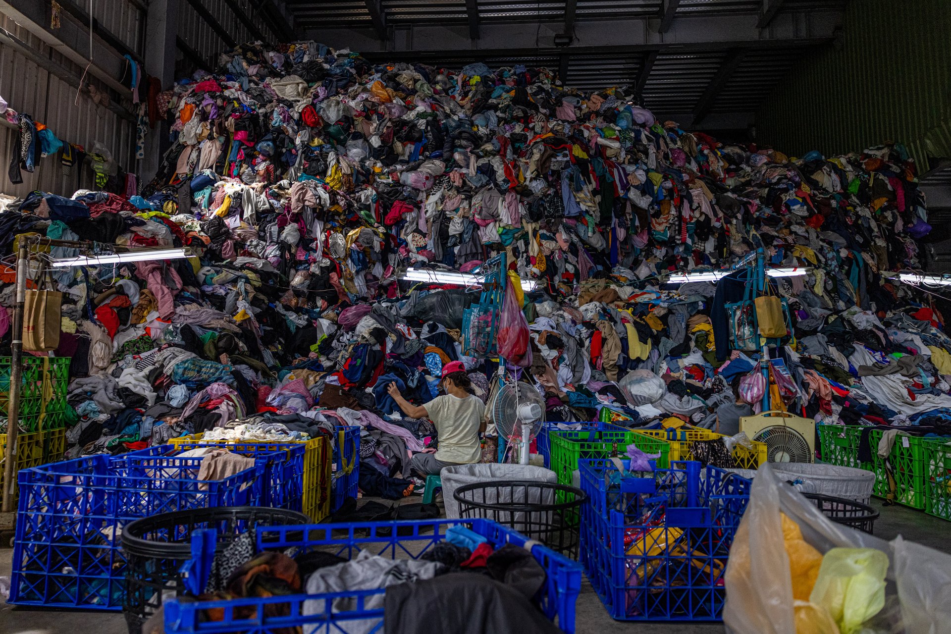 Депо за текстилни отпадъци в Тайван