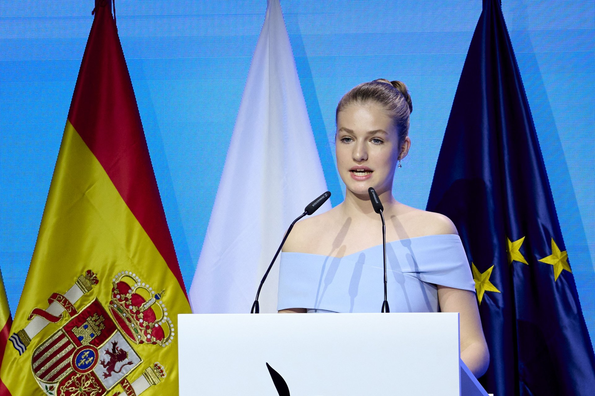 Леонор на наградите „Princesa de Girona“ на 4 юли
