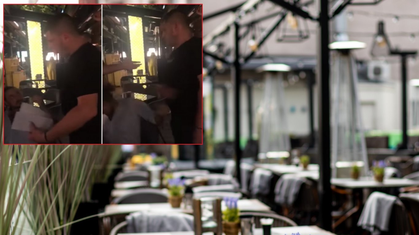 Сервитьор от заведение на Ричард Алибегов удари силен шамар на клиент в спор за сметка (видео)