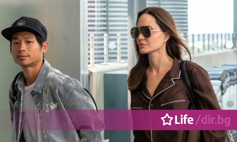 Unusual fashion decision: Angelina Jolie appeared in pajamas at a London airport