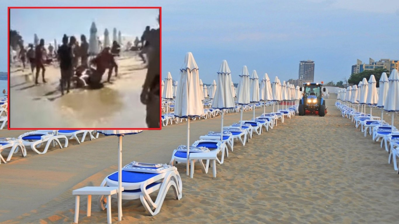 Полски туристи и спасители се биха на плажа в Слънчев бряг (видео)